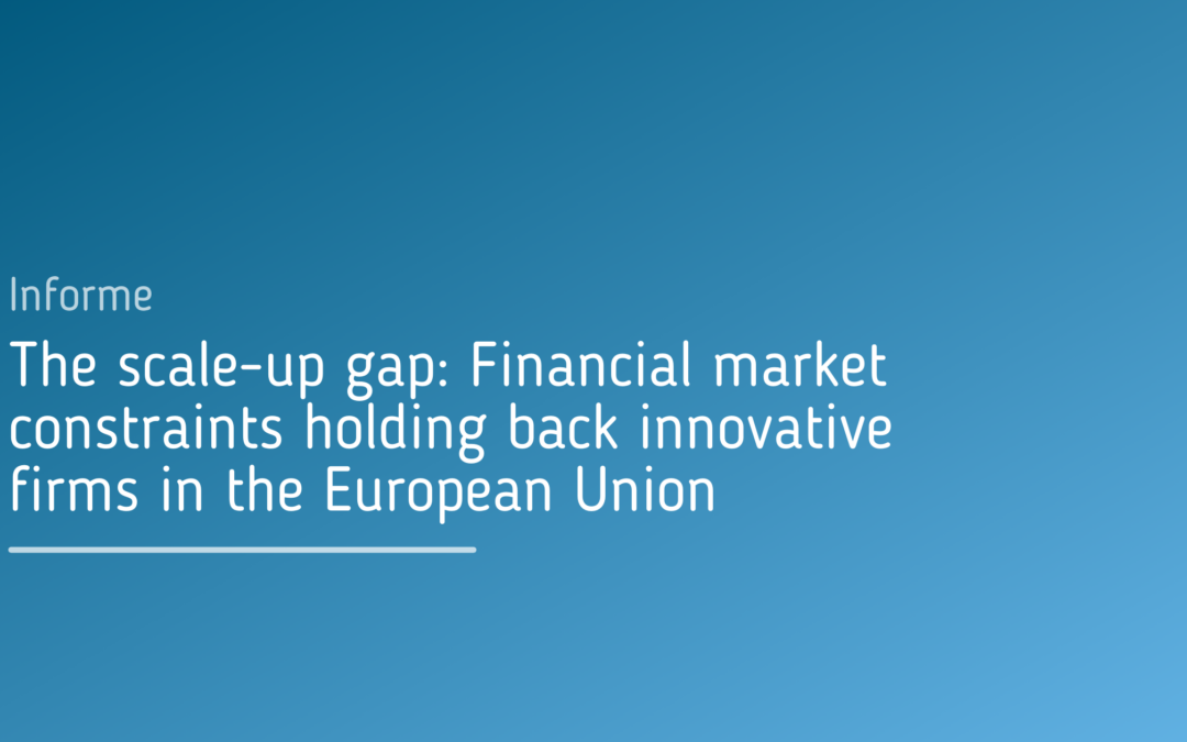 The scale-up gap: Financial market constraints holding back innovative firms in the European Union